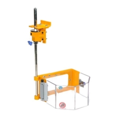 Wrap-around 360 degree drill press guard.