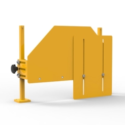 Product image of an adjustable disk sander safety guard by Ferndale Safety.