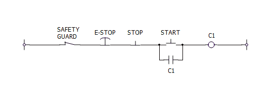 Exemple de circuit d'arrêt d'urgence