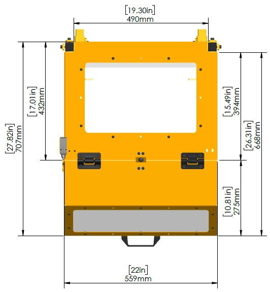 Dessin dimensionnel du modèle de sécurité Ferndale FER-HL