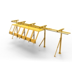 Product photo of Ferndale Safety's custom lathe enclosure with heavy duty rails and interlocking.
