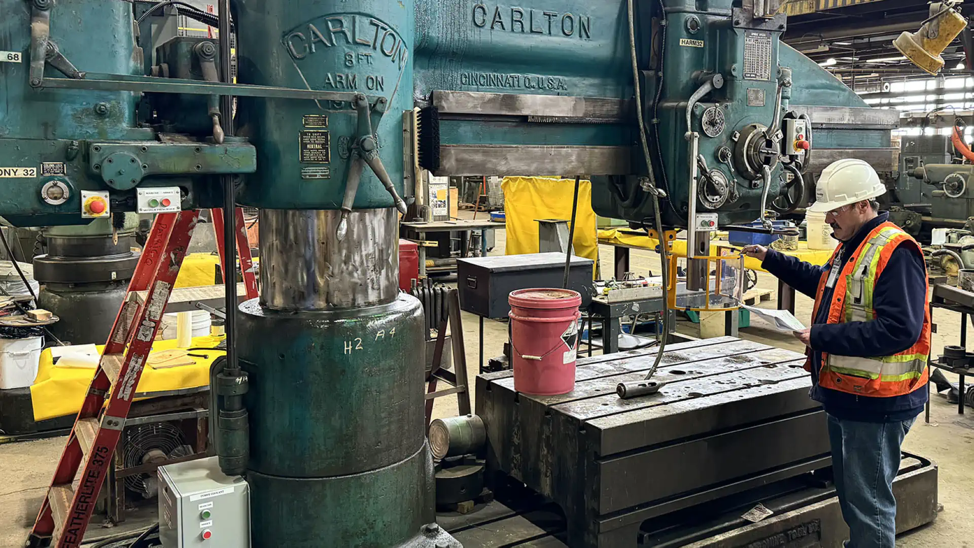 A Ferndale Safety engineer performing a machine safeguarding assessment