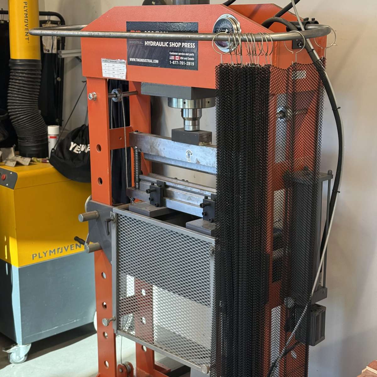 Hydraulic Press Steel Mesh Ejection Curtain - Image 2