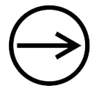 Contacts à ouverture positive flèche droite avec cercle