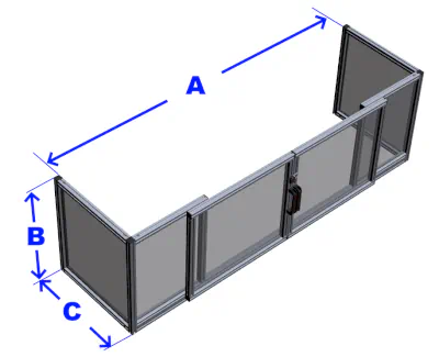 Dimensions de commande des meuleuses de surface avec flèches